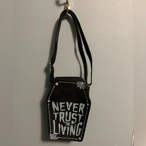 Black Coffin-Shaped Crossbody Bag